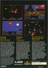 Box back cover for Missile Command 3D on the Atari Jaguar.