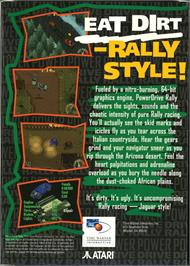 Box back cover for Power Drive Rally on the Atari Jaguar.