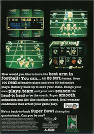 Box back cover for Troy Aikman NFL Football on the Atari Jaguar.