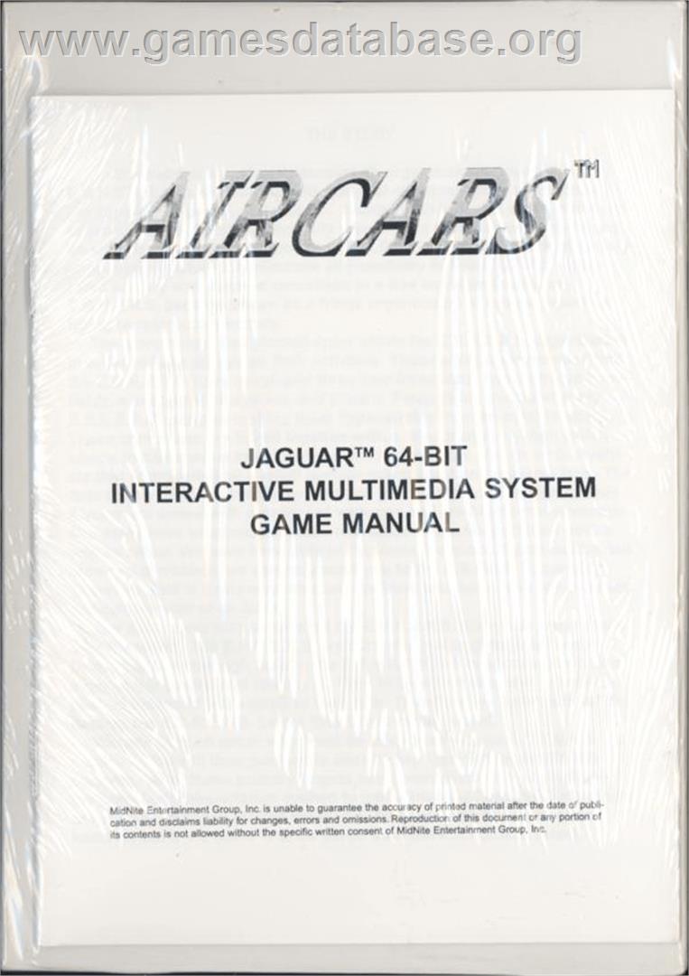 AirCars - Atari Jaguar - Artwork - Box Back