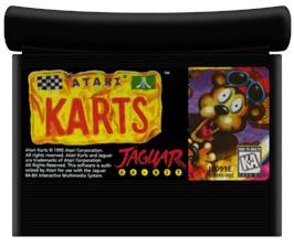Cartridge artwork for Atari Karts on the Atari Jaguar.
