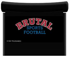 Cartridge artwork for Brutal Sports Football on the Atari Jaguar.