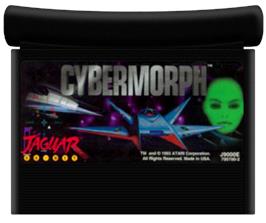 Cartridge artwork for Cybermorph on the Atari Jaguar.