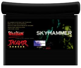 Cartridge artwork for Skyhammer on the Atari Jaguar.