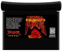 Cartridge artwork for Ultra Vortek (Beta) on the Atari Jaguar.