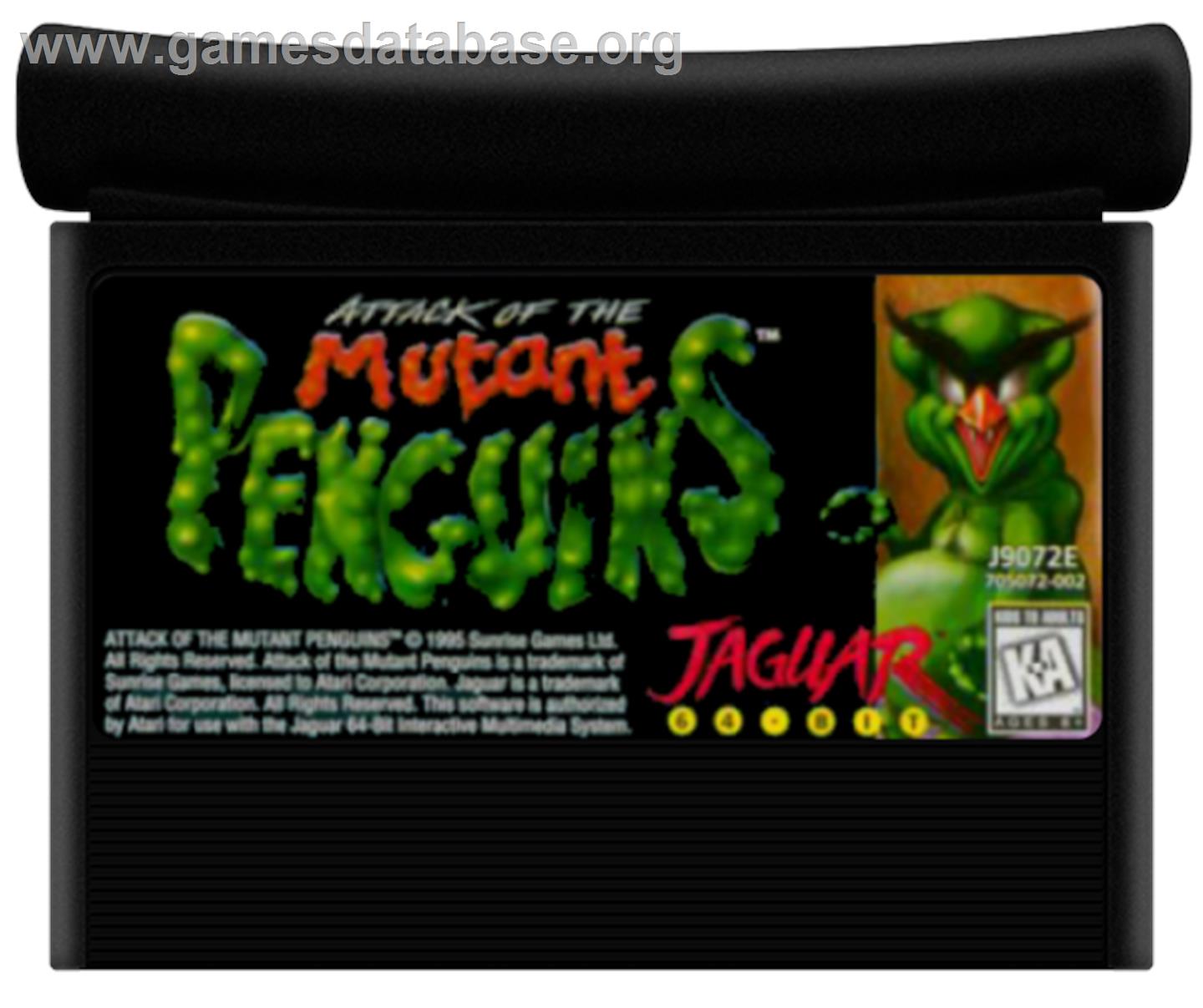 Attack of the Mutant Penguins - Atari Jaguar - Artwork - Cartridge