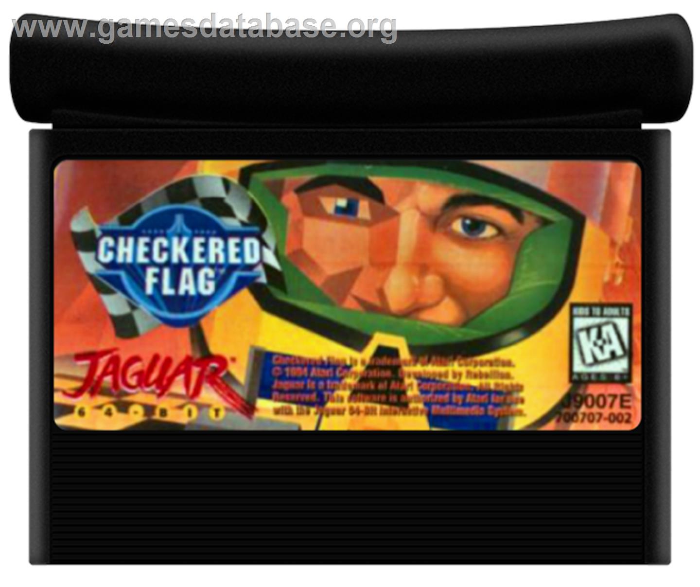 Checkered Flag - Atari Jaguar - Artwork - Cartridge
