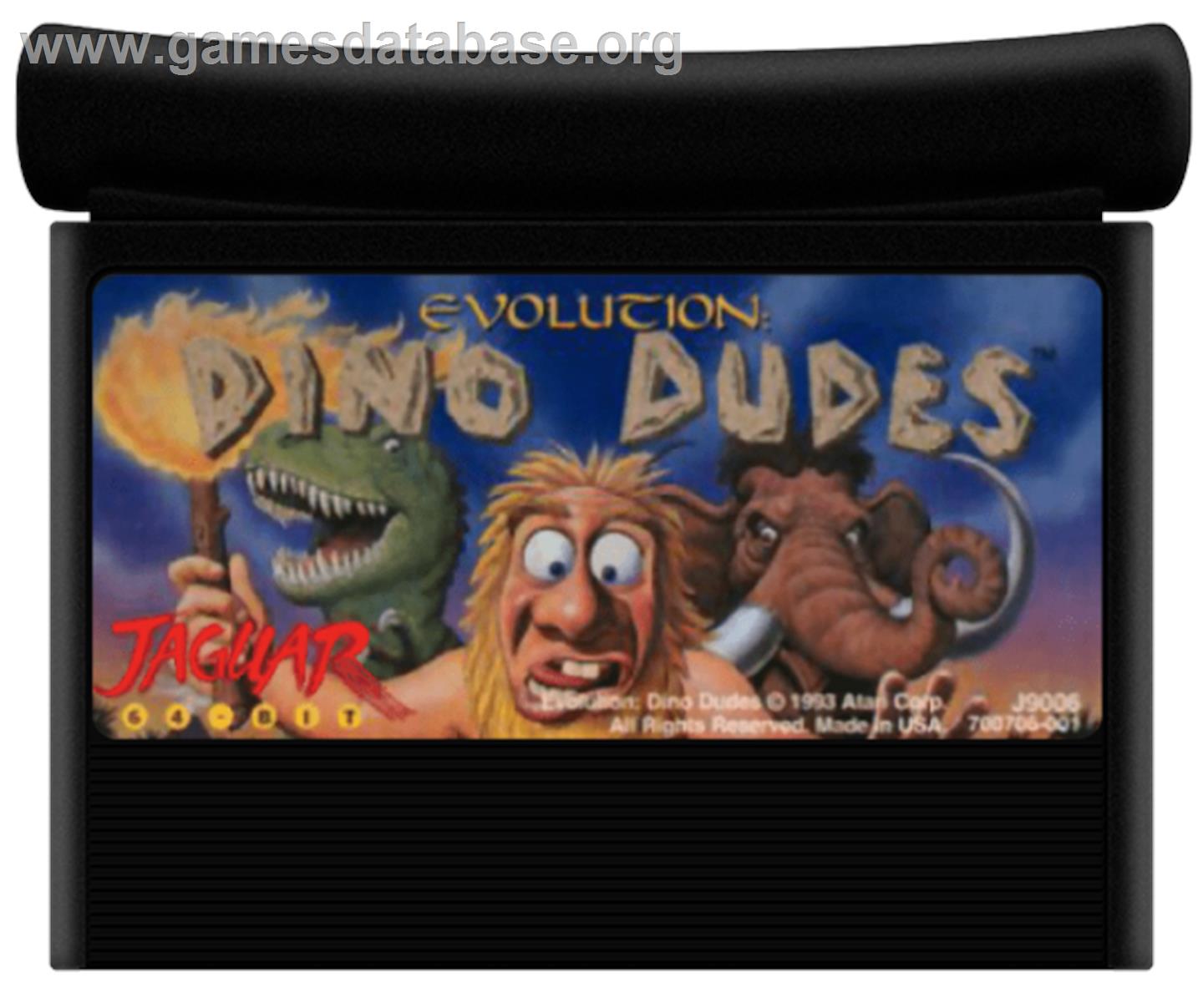 Evolution: Dino Dudes - Atari Jaguar - Artwork - Cartridge