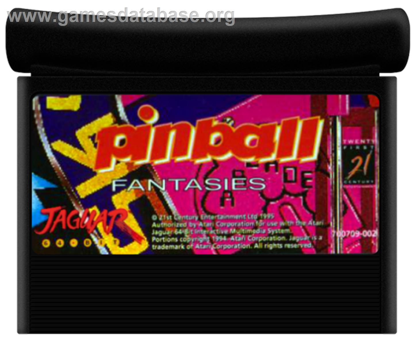 Pinball Fantasies - Atari Jaguar - Artwork - Cartridge