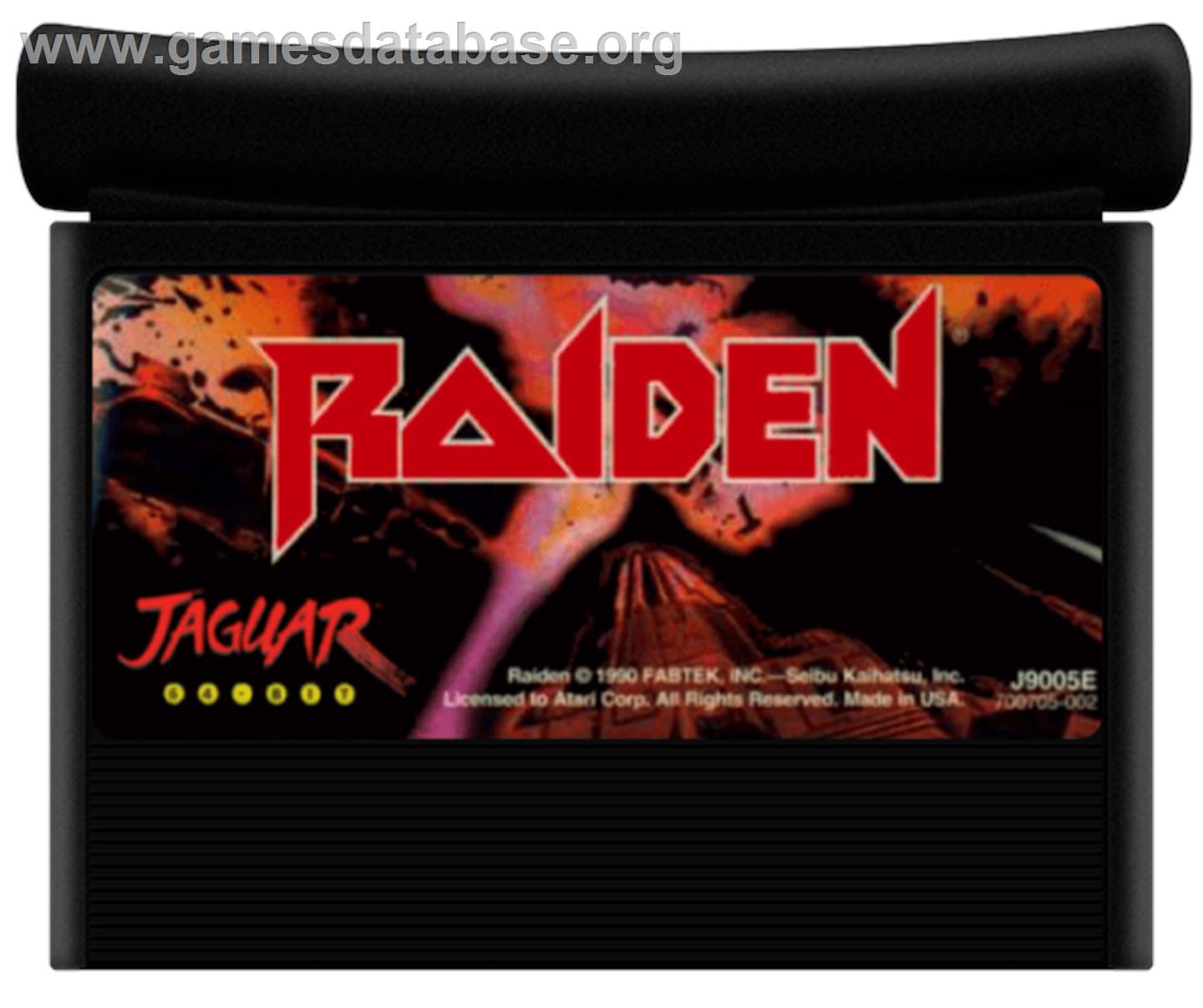 Raiden - Atari Jaguar - Artwork - Cartridge