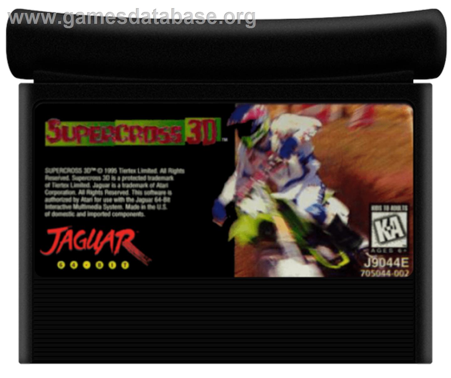 Super Cross 3D - Atari Jaguar - Artwork - Cartridge