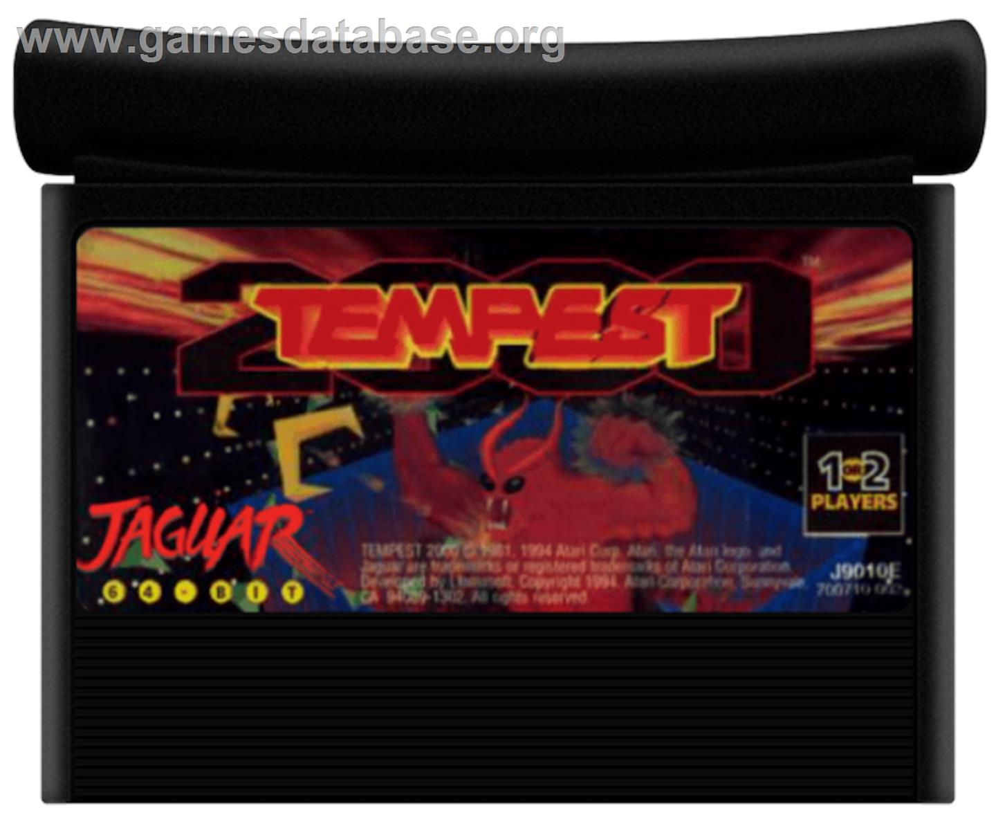 Tempest 2000 - Atari Jaguar - Artwork - Cartridge