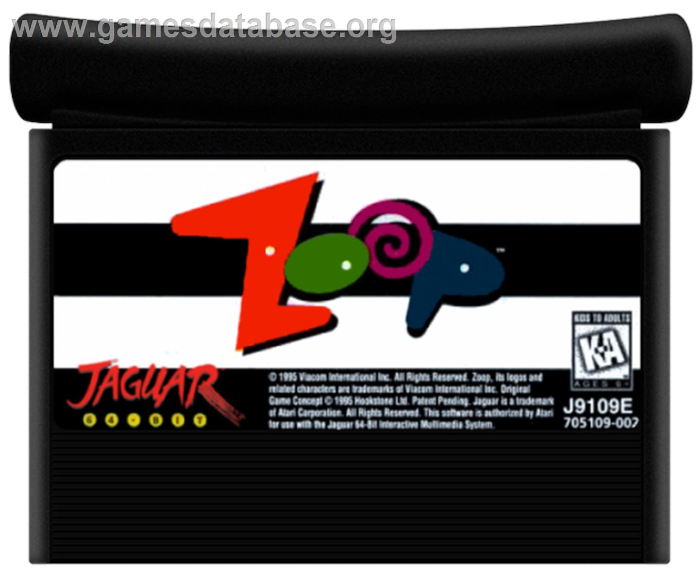 Zoop - Atari Jaguar - Artwork - Cartridge