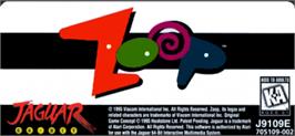 Top of cartridge artwork for Zoop on the Atari Jaguar.