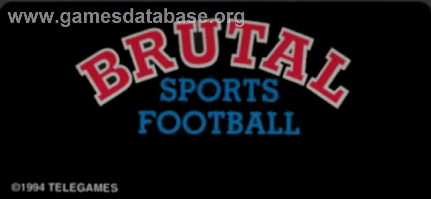 Brutal Sports Football - Atari Jaguar - Artwork - Cartridge Top