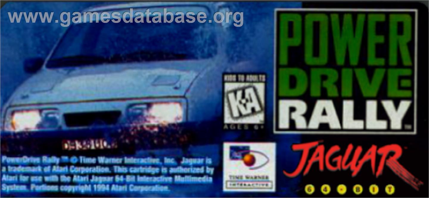 Power Drive Rally - Atari Jaguar - Artwork - Cartridge Top