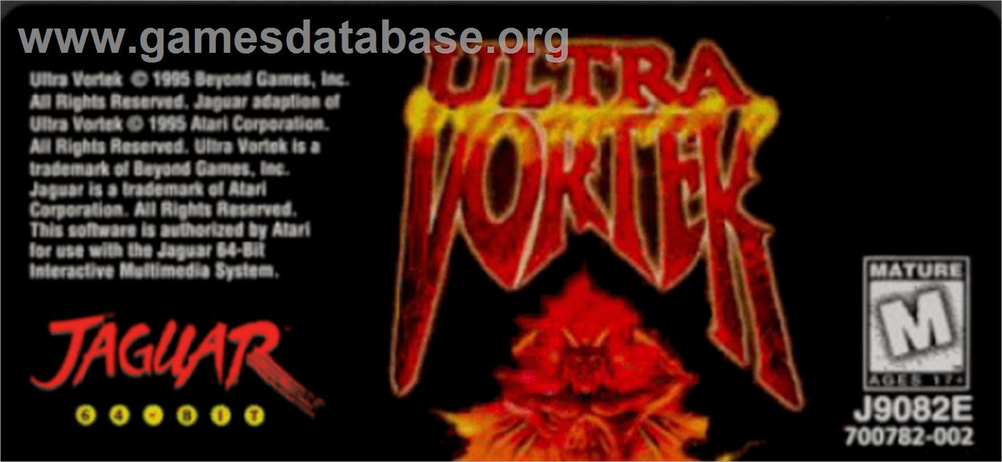 Ultra Vortek - Atari Jaguar - Artwork - Cartridge Top