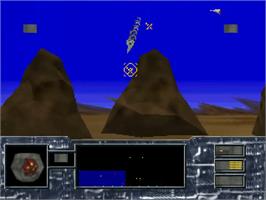In game image of Missile Command 3D on the Atari Jaguar.