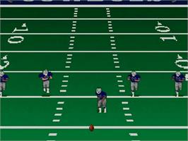 In game image of Troy Aikman NFL Football on the Atari Jaguar.