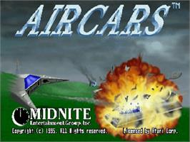 Title screen of AirCars on the Atari Jaguar.