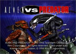 Title screen of Alien vs. Predator on the Atari Jaguar.