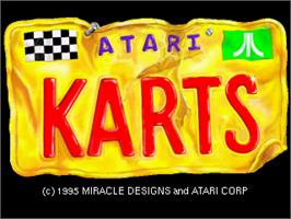 Title screen of Atari Karts on the Atari Jaguar.