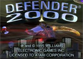 Title screen of Defender 2000 on the Atari Jaguar.