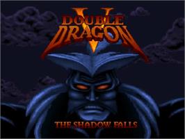 Title screen of Double Dragon V: The Shadow Falls on the Atari Jaguar.
