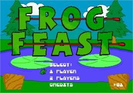 Title screen of Frog Feast on the Atari Jaguar.