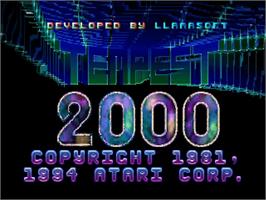Title screen of Tempest 2000 on the Atari Jaguar.