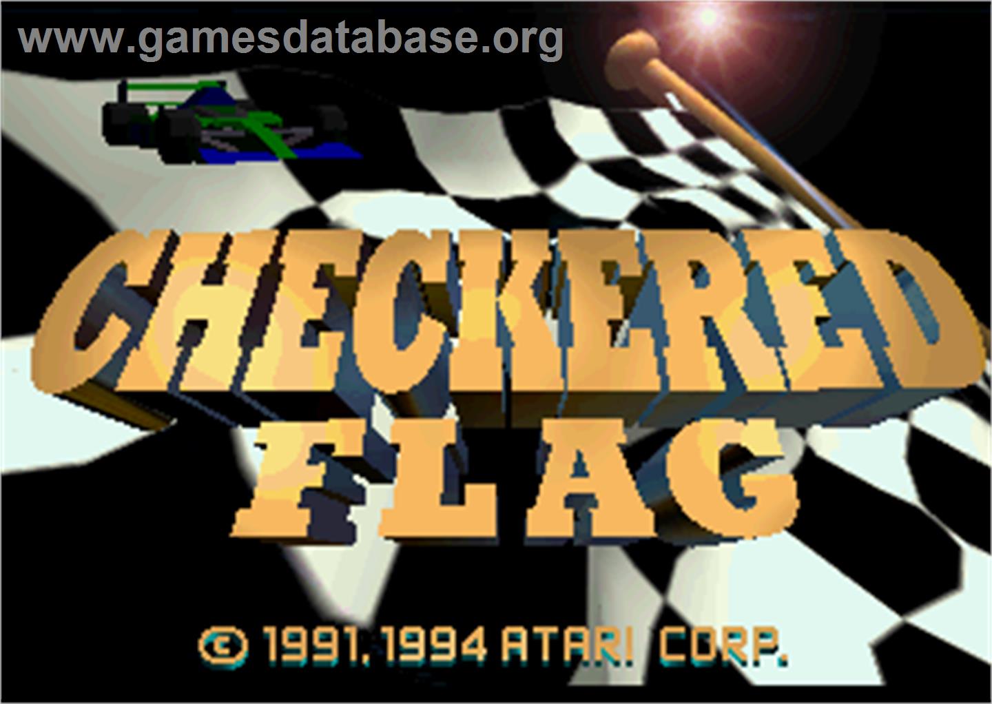 Checkered Flag - Atari Jaguar - Artwork - Title Screen