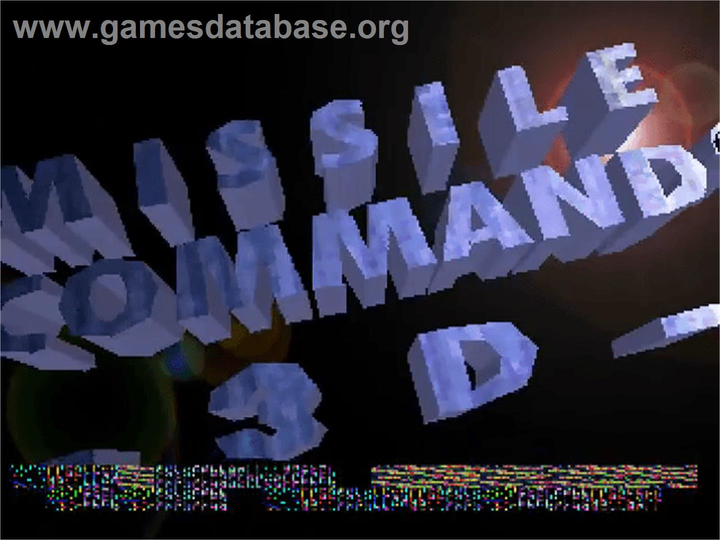Missile Command 3D - Atari Jaguar - Artwork - Title Screen