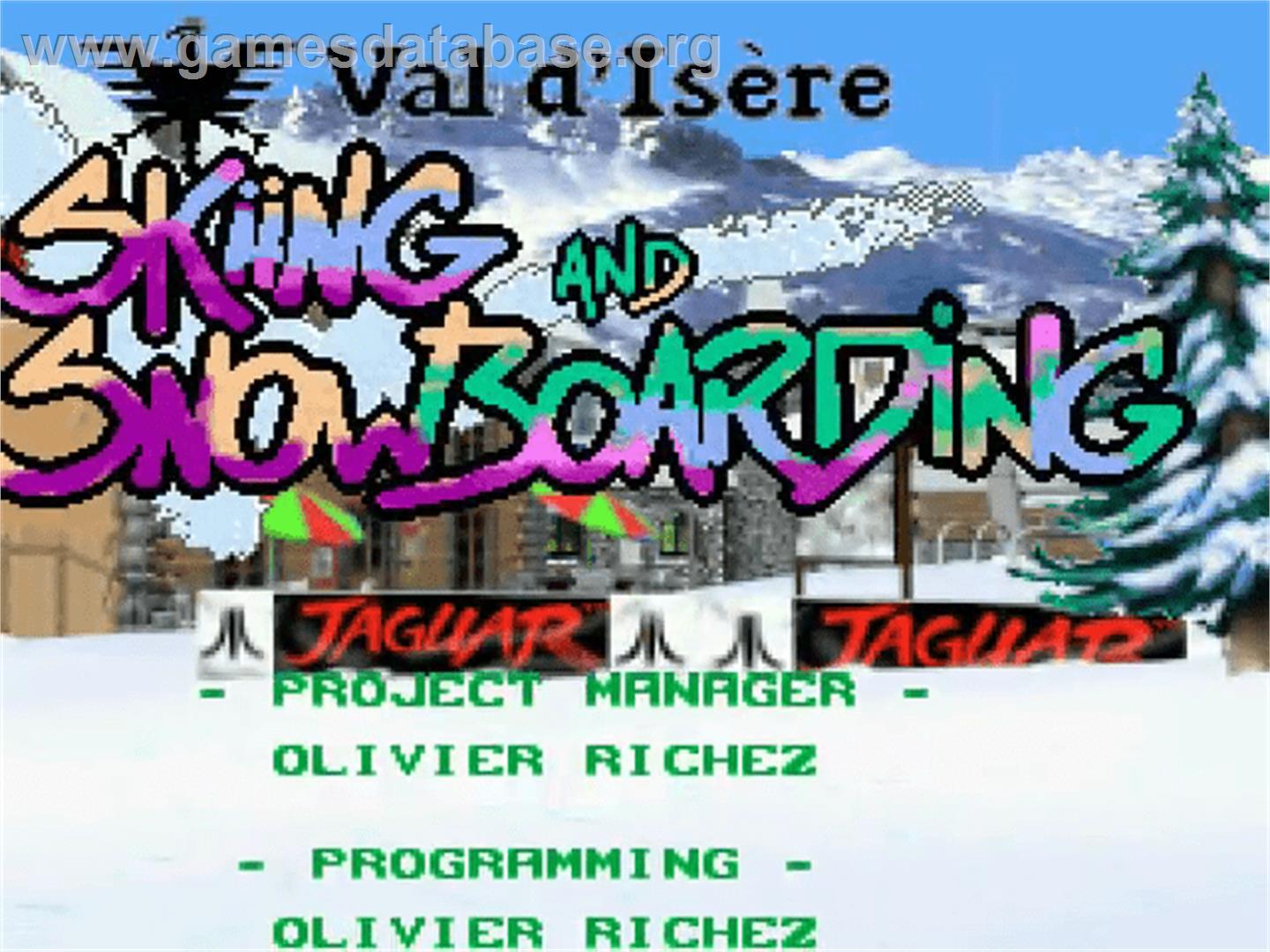 Val d'Isère Skiing and Snowboarding - Atari Jaguar - Artwork - Title Screen