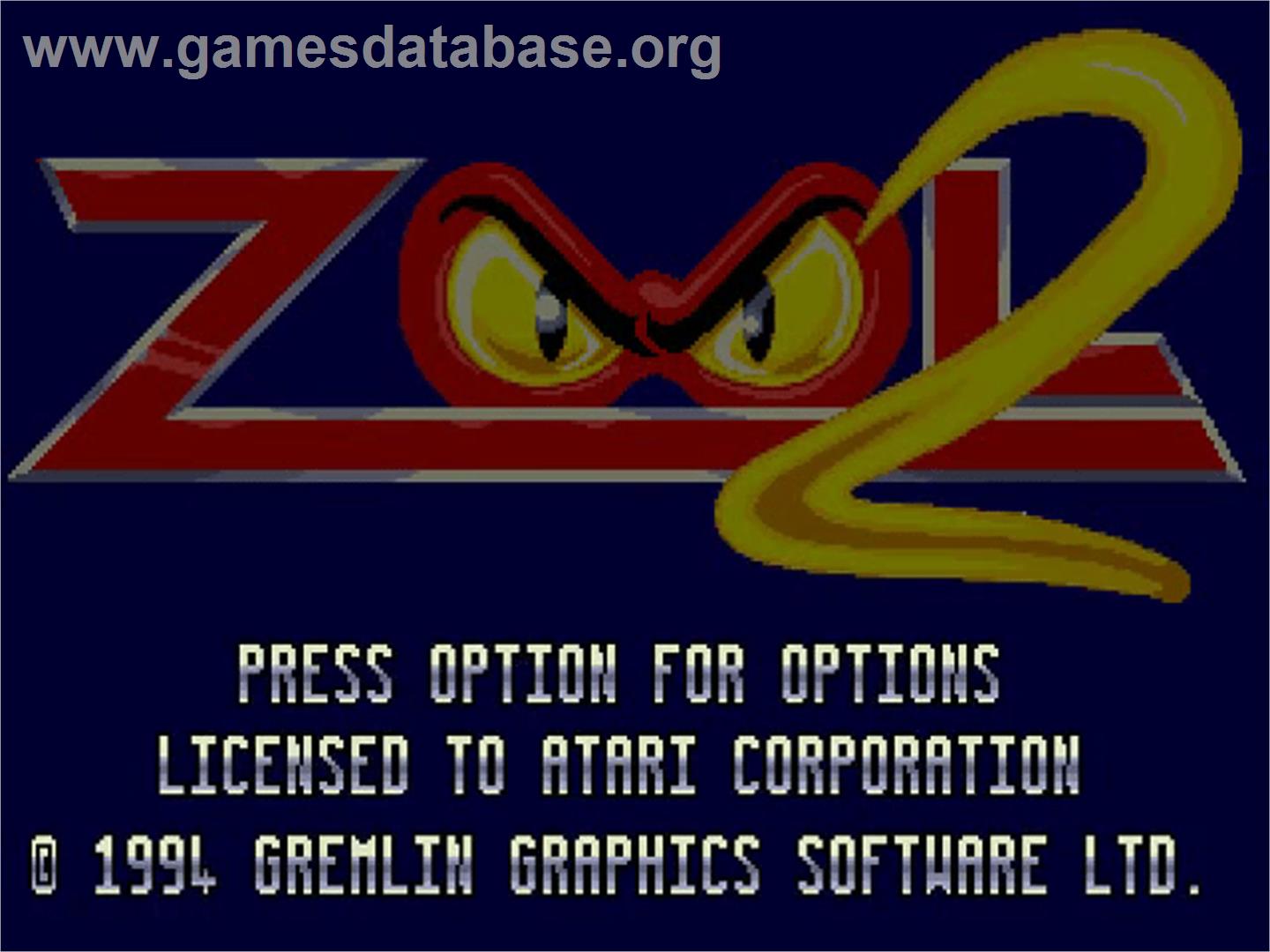 Zool 2 - Atari Jaguar - Artwork - Title Screen