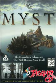 Box cover for Myst on the Atari Jaguar CD.
