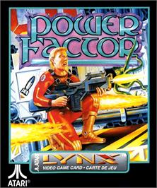 Box cover for Power Factor on the Atari Lynx.