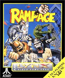 Box cover for Rampage on the Atari Lynx.