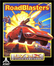 Box cover for RoadBlasters on the Atari Lynx.
