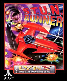 Box cover for S.T.U.N. Runner on the Atari Lynx.