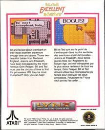 Box back cover for Bill & Ted's Excellent Adventure on the Atari Lynx.