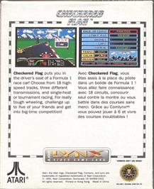 Box back cover for Checkered Flag on the Atari Lynx.