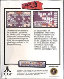 Box back cover for Crystal Mines II: Buried Treasure on the Atari Lynx.
