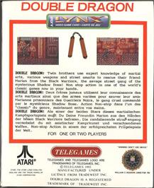 Box back cover for Double Dragon on the Atari Lynx.