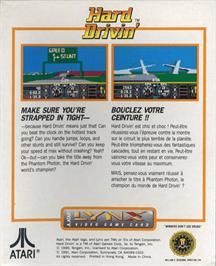 Box back cover for Hard Drivin' on the Atari Lynx.