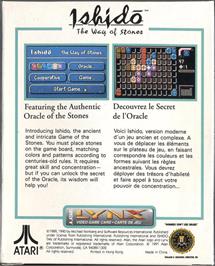 Box back cover for Ishido: The Way of Stones on the Atari Lynx.