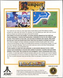 Box back cover for Rampart on the Atari Lynx.