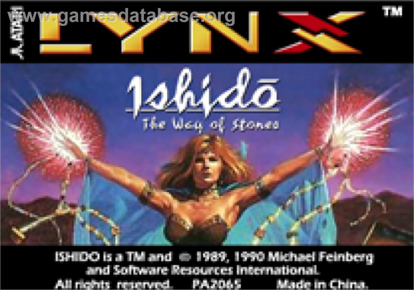 Ishido: The Way of Stones - Atari Lynx - Artwork - Cartridge Top