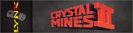 Arcade Cabinet Marquee for Crystal Mines II: Buried Treasure.