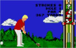 In game image of Awesome Golf on the Atari Lynx.