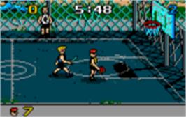 In game image of Basketbrawl on the Atari Lynx.